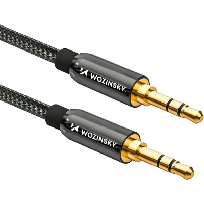 Afbeelding van Wozinsky universele mini jackkabel 2x AUX kabel 1,5 m zwart