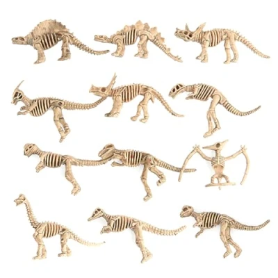 Afbeelding van WANGCL 12 stuks opgraving dinosaurus fossielen skelet, simulatie speelgoed archeologische kinderen speelfiguren
