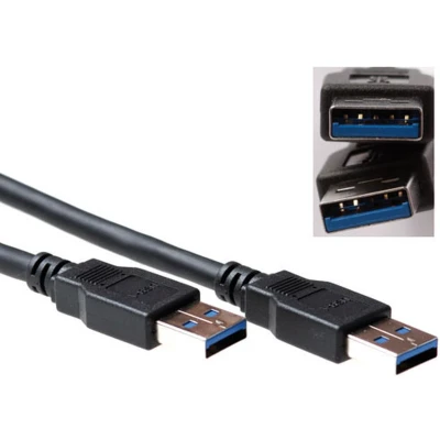 Afbeelding van USB A naar kabel 5 meter 3.0 (100% koper, Zwart)