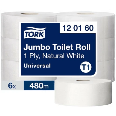 Afbeelding van Tork Jumbo Toilet Roll 1 laags T1 120160