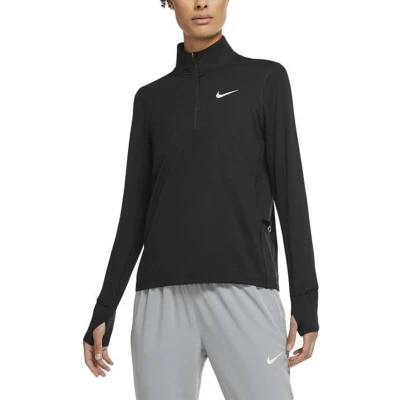 Afbeelding van Nike Performance W NK Element TOP HZ Longsleeve, Dames, Maat: Medium, Black/reflective silver