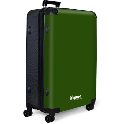 Afbeelding van NoBoringSuitcases.com® Koffer groot Reiskoffer lichtgewicht Groen Effen Rolkoffer met 4 wielen Grote trolley XL 98 liter bagage