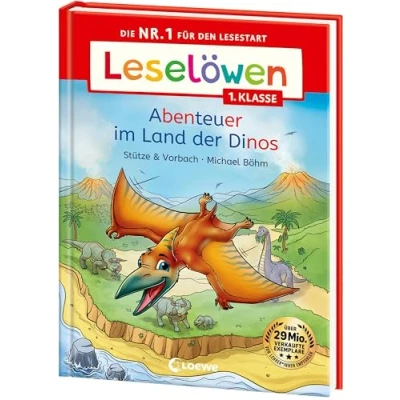 Afbeelding van Leselöwen 1. Klasse Abenteuer im Land der Dinos: Die Nr. 1 für den Lesestart Mit Leselernschrift ABeZeh Erstlesebuch Kinder ab 6 Jahren