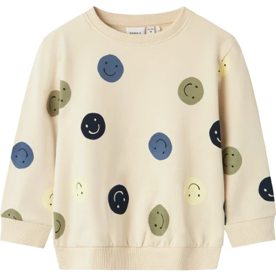 Afbeelding van Name it sweater jongens beige NMMsumo maat 110