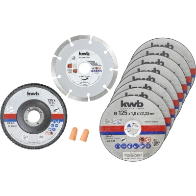 Afbeelding van KWB 8+1+1 Doorslijpschijf set 125x1,0mm