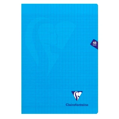 Afbeelding van Clairefontaine 323101C Mimesys Geniet schrift Blauw A4 21x29,7 cm 24 blad geruit Séyès Wit papier 90 g Polypro omslag