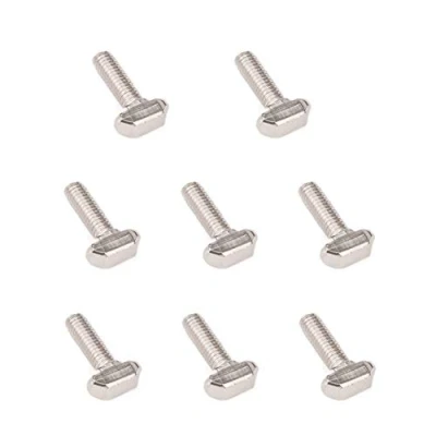 Afbeelding van INCREWAY 20 STKS M6 T Bolt, M6x20mm Koolstofstaal Vernikkeld Slot Drop in Stud Schuifschroef Bout voor 30 Serie Europese Standaard Aluminium Profiel