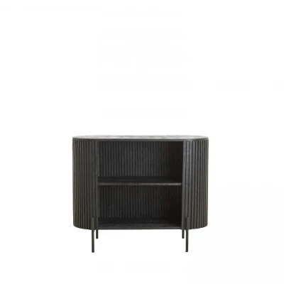 Afbeelding van Light &amp; Living Dressoir Dumosi Mangohout 100cm Mat Zwart