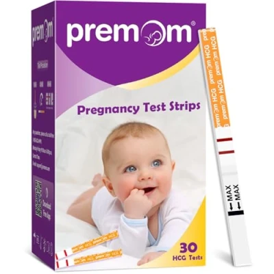 Afbeelding van 30 Premom Zwangerschapstest met hoge gevoeligheid: snelle hCG test 10 mIU/ml urine slimme app reactieve zwangerschapsstrip (30HCG)