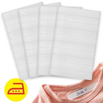 Afbeelding van AVERY Zak met 40 etiketten om op te strijken voor kleding, formaat 5,2 x 0,9 cm