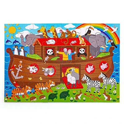 Afbeelding van Bigjigs Ark van Noach vloer puzzel (48 stuk)
