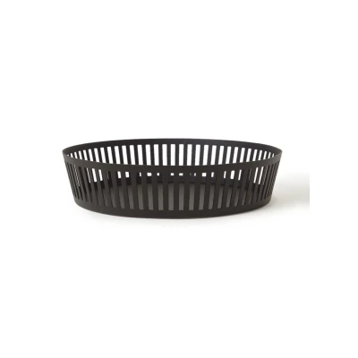Afbeelding van Yamazaki Fruitschaal Tower Breed Zwart 25x25x5cm