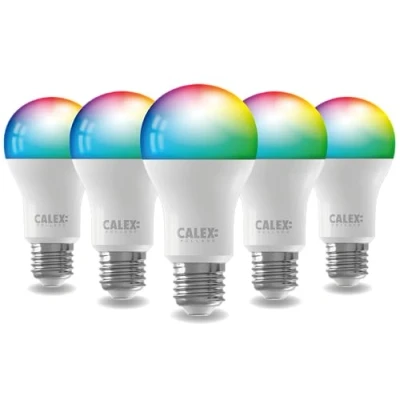 Afbeelding van Calex Slimme LED Lamp 5 stuks E27 RGB en Warm Wit 9.4W