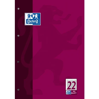 Afbeelding van Oxford, Notitieboekje + schrijfblok, Werkbladblok, A4, regel 22 (A4, Rijen, Hardcover)