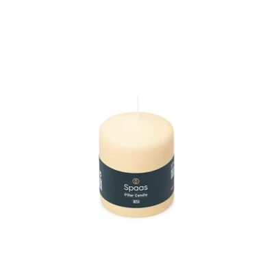 Afbeelding van Spaas 0073001.037 Cilinderkaars 80/100 mm, ± 40 uur, geurloos ivoor,D 80 mm x H 100 mm,Ivoor