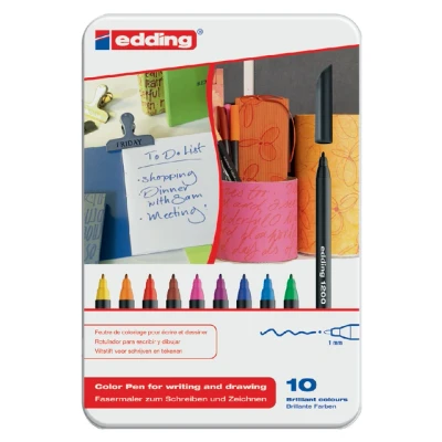 Afbeelding van edding 1200 ass. teken/kleur stift 10ST 0,5 1 mm / 4 10