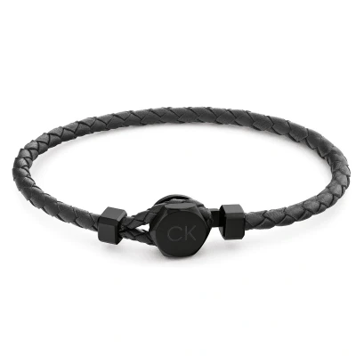 Afbeelding van Calvin Klein Braided Bracelet Armband Schwarz grau, Heren, Maat: One Size, grau