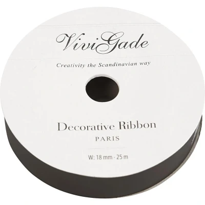 Afbeelding van Creativ Company Cadeaulint Mat Zwart, 25m