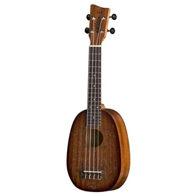 Afbeelding van GEWA Pineapple sopraan ukelele Manoa K PA Whisky Sapelli mat met Gig Bag