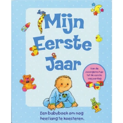 Afbeelding van Babyboek blauw Mijn eerste jaar