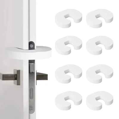 Afbeelding van Romon Klembescherming voor deuren, 8 stuks, deurstopper, deurbescherming, kinderbeveiliging, vingerklembescherming, baby, van EVA schuim,