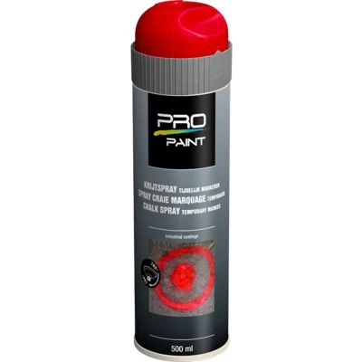 Afbeelding van Pro paint krijtspray tijdelijke markering 500 ml, rood