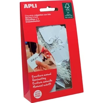 Afbeelding van Apli Draadetiketten Ft 7 X 19 Mm (b H) (7004), Etui Van 200 Stuks Etiket