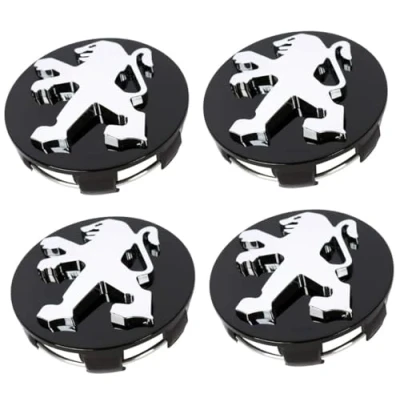 Afbeelding van 4 Stuks Naafdoppen Voor Peugeot 208 60mm,Wieldoppen,Wielnaafdoppen,velgdoppen,Zonwering,Waterdicht,Stofdicht Naafdoppen,Auto onderdelen