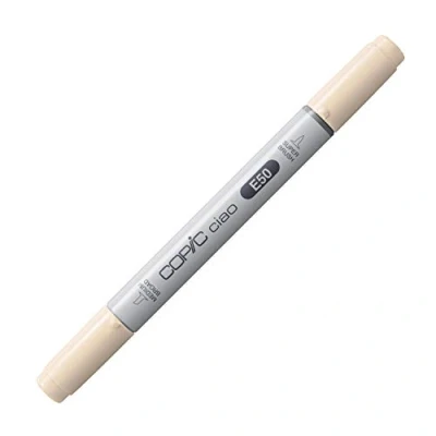 Afbeelding van COPIC Ciao Marker Type E 50, Egg Shell, veelzijdige layout marker, op alcoholbasis, met een medium breedte en brush tip