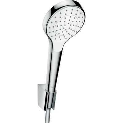 Afbeelding van Hansgrohe croma select s handdouche badset 110mm douchekop 1jet 1250mm doucheslang met douchehouder chroom wit 26420400