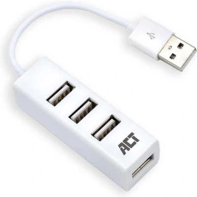 Afbeelding van ACT AC6200 4 Poorts USB HUB Mini Wit