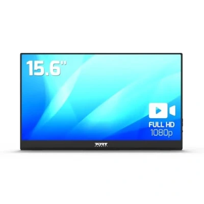 Afbeelding van Port Designs 902101T computer monitor 39,6 cm (15.6&quot;) 1920 x 1080 Pixels Full HD LCD Touchscreen Zwart