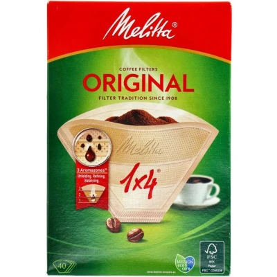 Afbeelding van Melitta Filters 1X4 40 Stuks Bruin