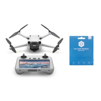 Afbeelding van DJI Mini 3 Pro (DJI RC) &amp; Care Refresh 1 Year Plan, lichte opvouwbare camera drone, 4K/60fps video, 48MP, 34 min vliegtijd, 249 g, drone voor beginners