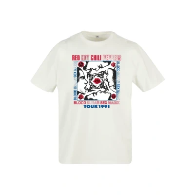 Afbeelding van Upscale by Mister Tee RED HOT Chilli Peppers Oversize Tshirt print, Heren, Maat: Large, White