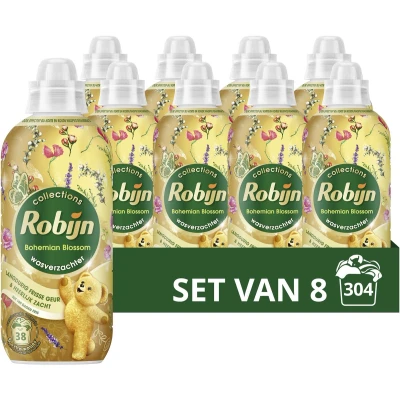 Afbeelding van Robijn Collections Wasverzachter Bohemian Blossom met 99% biologisch afbreekbare ingrediënten* 8 x 38 wasbeurten