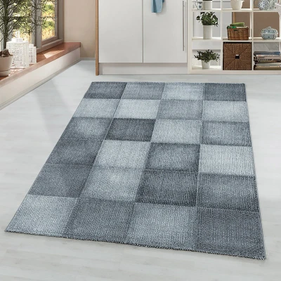 Afbeelding van Modern vloerkleed Optimism Block Zilver/Grijs 140x200cm Adana Carpets
