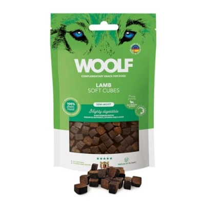 Afbeelding van Woolf Lamb Soft Cubes Hond Treats 100g, Single Packet