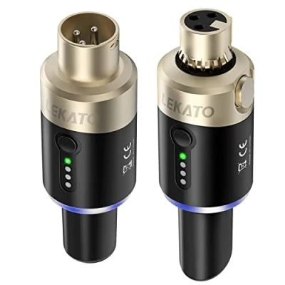 Afbeelding van LEKATO 5,8 GHz draadloze microfoon zender ontvanger plug in XLR draadloos systeem voor dynamische microfoon, audio mixer, digitale reflexcamera, geluidssysteem