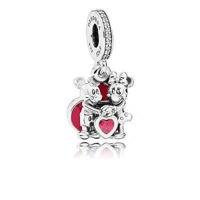 Afbeelding van Pandora 797769CZR Zilveren Hangbedel Disney Mickey and Minnie with