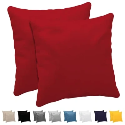 Afbeelding van Dreamzie Kussensloop (Set van 2) Rood Katoen Voor Kussens 60 x cm 100% Jersey Beddengoed Dubbel Bed Kussenbeschermer Bestendig en Hypoallergeen