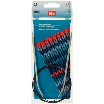 Afbeelding van Prym Ferri circolari in alluminio, 100 cm, 3,50 mm, grigio Prodotti per ufficio, 3,5 mm