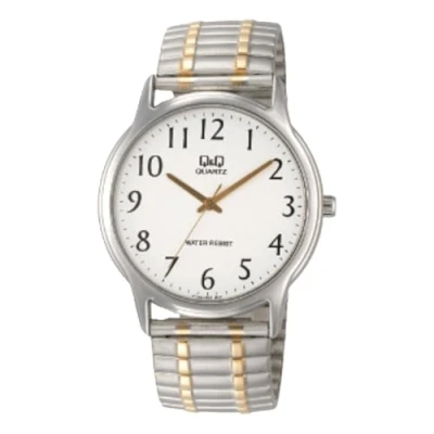 Afbeelding van Q &amp; Vy24J404Y Horloge Zilverkleurig / Goudkleurig