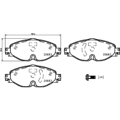 Afbeelding van Brembo Remblokset P 85 147