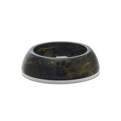Afbeelding van Savic Voerbak delice 1 marble zwart / goud