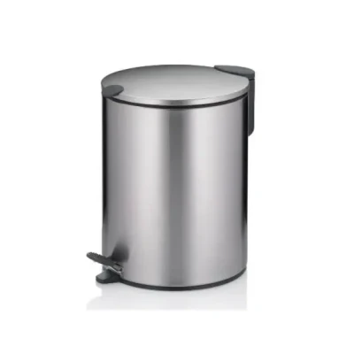 Afbeelding van Prullenbak Kela Mats met Pedaal Zilver 5 liter