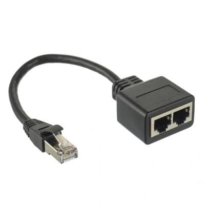 Afbeelding van HUAREW RJ45 Splitter Adapter LAN Ethernet Extender 1 mannelijk naar 2 Vrouwelijke Kabel voor Cat5 Cat5e Cat6 Cat7