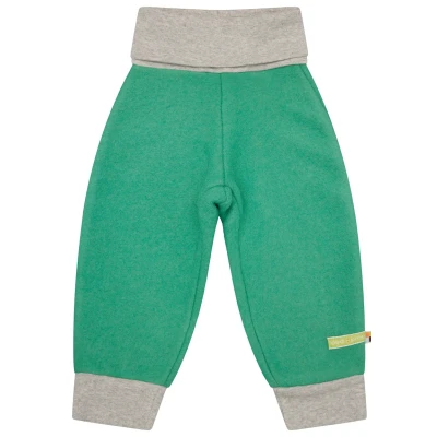 Afbeelding van loud + proud Uniseks wollen fleece voor kinderen, GOTS gecertificeerd, vrijetijdsbroek, Plant, 86 92