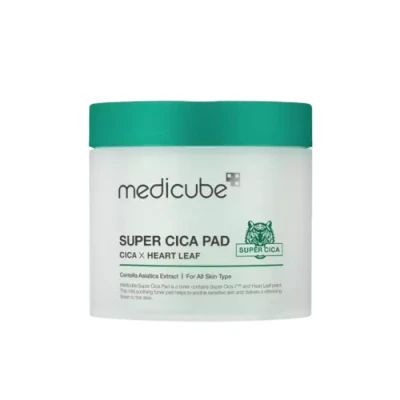Afbeelding van Medicube, Reiniging van het gezicht, Super Cica Pad X Heart Leaf Vegan Certified 70 Pads (Reinigingsdoeken)