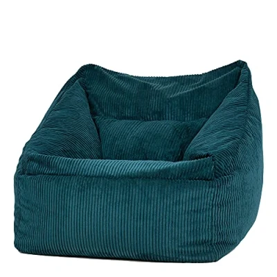 Afbeelding van icon “Morgan Corduroy Zitzakfauteuil, Teal Groen, XXL Zitzakstoel, Zitzak Volwassenen met Vulling, Woonkamerzitzakken